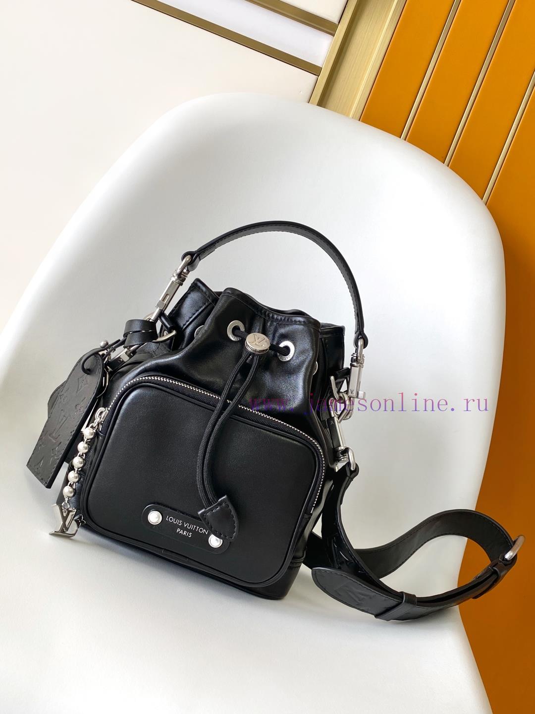 Louis Vuitton Bags M13985 Black 163c Full Leather Handbag NO É CARGO Handbag This No é Cargo Jmlt Small Bucket Bag g8881zqe - Image 2