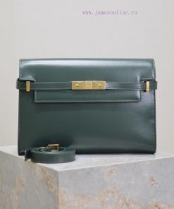 Yves Saint Laurent Bags Green gold buckleManhattan_29cmThe flip Manhattan baguette bag changes the classic logo of t sey6hsp5