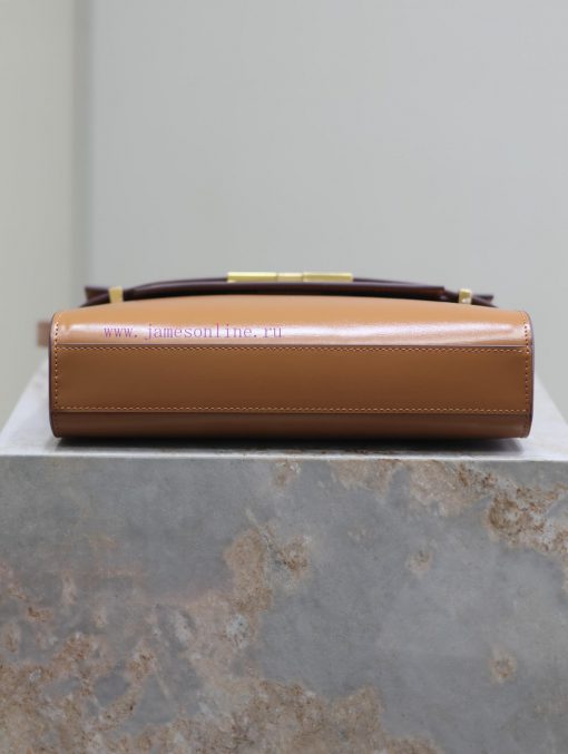 Yves Saint Laurent Bags Earth Gold BuckleManhattan_24cmSynchronized with the new Manhattan baguette bag, small size xbhl1yzm - Image 8