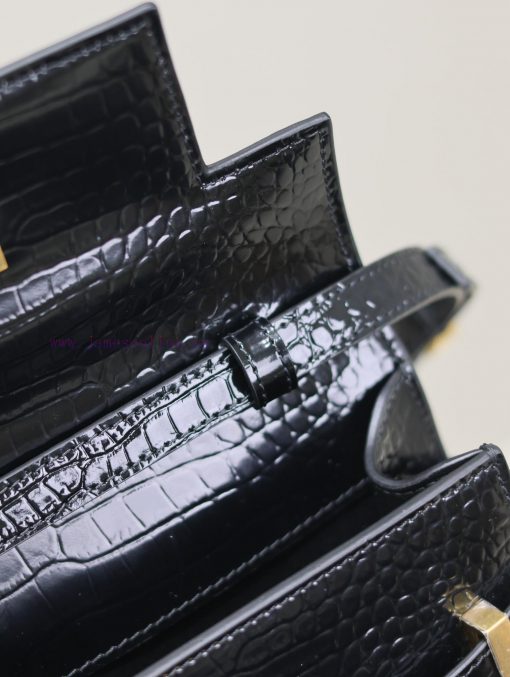 Yves Saint Laurent Bags Black crocodile patterned gold buckleManhattan_24cmSynchronized with the new Manhattan bague 5ff8l0r3 - Image 10