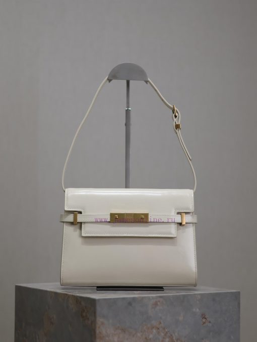 Yves Saint Laurent Bags White gold buckleManhattan_24cmSynchronized with the new Manhattan baguette bag, small size tfs8f1w8 - Image 2