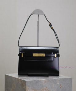 Yves Saint Laurent Bags Black gold buckleManhattan_24cmSynchronized with the new Manhattan baguette bag, small size varb8s3m