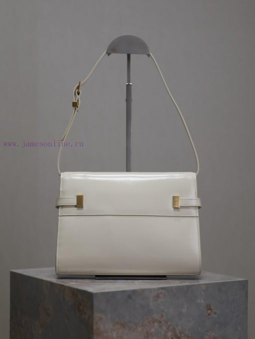 Yves Saint Laurent Bags White gold buckleManhattan_24cmSynchronized with the new Manhattan baguette bag, small size tfs8f1w8 - Image 7