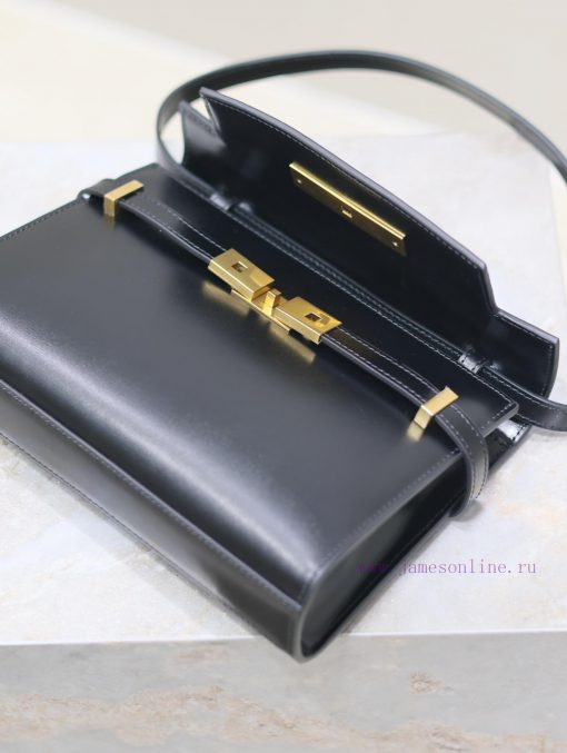 Yves Saint Laurent Bags Black gold buckleManhattan_24cmSynchronized with the new Manhattan baguette bag, small size varb8s3m - Image 9
