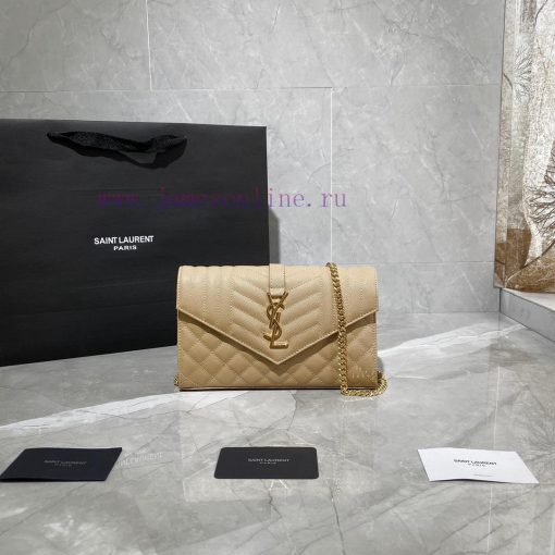 Yves Saint Laurent Bags 𝑴𝒐𝒏𝒐𝒈𝒓𝒂𝒎 𝑾𝒐𝒄 MONOGRAM caviar pattern envelope package A super practical small bag, the most 4iib3d8y