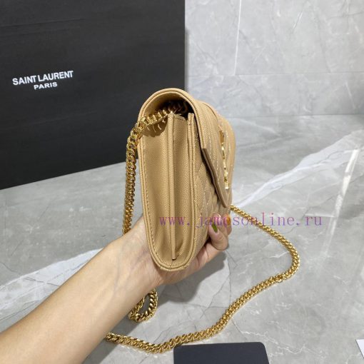 Yves Saint Laurent Bags 𝑴𝒐𝒏𝒐𝒈𝒓𝒂𝒎 𝑾𝒐𝒄 MONOGRAM caviar pattern envelope package A super practical small bag, the most 4iib3d8y - Image 5