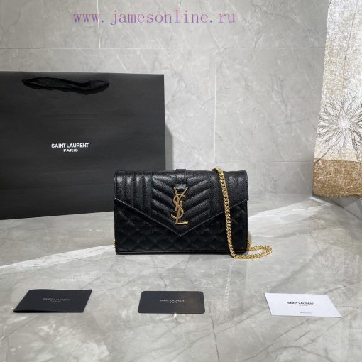 Yves Saint Laurent Bags 𝑴𝒐𝒏𝒐𝒈𝒓𝒂𝒎 𝑾𝒐𝒄 MONOGRAM caviar pattern envelope package A super practical small bag, the most w4ufsvly - Image 2