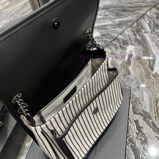 Yves Saint Laurent Bags Spring and summer cotton and linen stripes paired with leather for a la look 🧏 ‍️Popular Nik m9z1m253 - Image 10