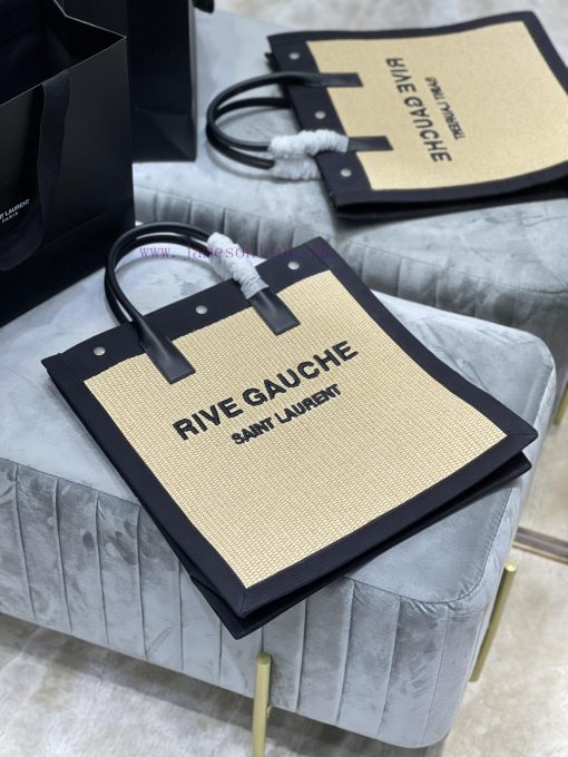 Yves Saint Laurent Bags Summer limited edition weaving styleVertical version - Live Gauche Tote Bag, Left Bank Shopp 5ro4815f - Image 4