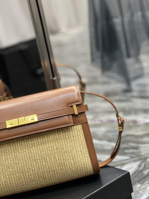 Yves Saint Laurent Bags 𝑴𝒂𝒏𝒉𝒂𝒕𝒕𝒂𝒏 The latest bag type of Manhattan 2022 flip Manhattan baguette bag changes the cla f135k87z - Image 4