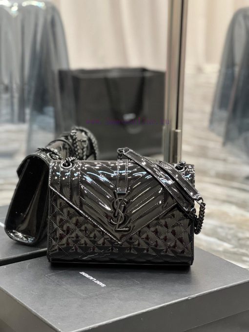 Yves Saint Laurent Bags Envelope black patent leather with black buckleMedium stitched genuine leather envelope bagC udyikzhd - Image 2