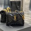 Yves Saint Laurent Bags ▪ 𝑳𝑶𝑼𝑳𝑶𝑼  ▪  New colorBlack patent leather with gold buckle_The latest upgraded version of 8530evpz