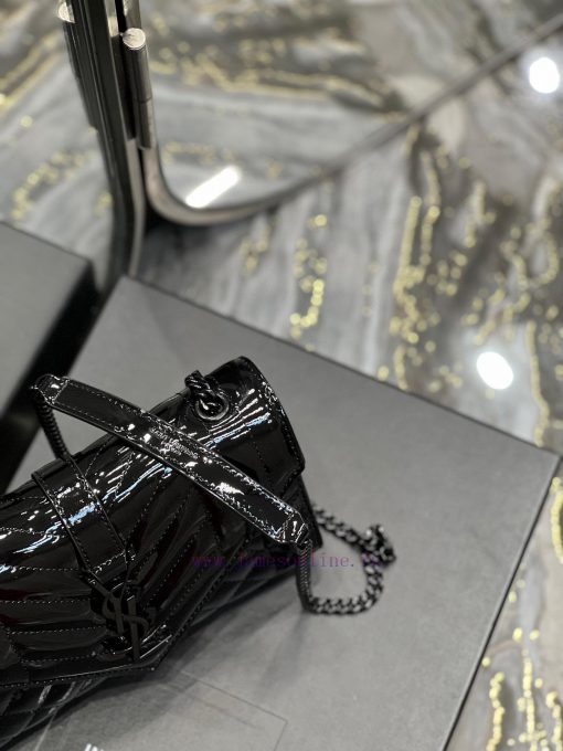 Yves Saint Laurent Bags Envelope black patent leather with black buckleSmall Quilted Leather Envelope BagClassic is zx15ovi5 - Image 5