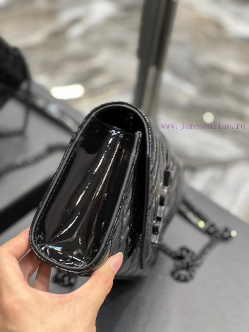 Yves Saint Laurent Bags Envelope black patent leather with black buckleSmall Quilted Leather Envelope BagClassic is zx15ovi5 - Image 6