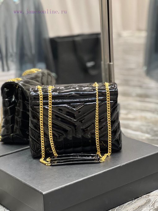 Yves Saint Laurent Bags ▪ 𝑳𝑶𝑼𝑳𝑶𝑼  ▪  New colorBlack patent leather with gold buckle_The latest upgraded version of 8530evpz - Image 7
