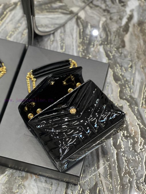 Yves Saint Laurent Bags ▪ 𝑳𝑶𝑼𝑳𝑶𝑼  ▪  New colorBlack patent leather with gold buckle_The latest upgraded version of 8530evpz - Image 9