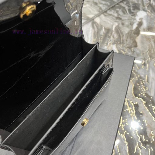 Yves Saint Laurent Bags 𝑺𝒖𝒏𝒔𝒆𝒕 𝟮𝟮𝒄𝒎Black patent leather gold buckleThe unbeatable classic sunset bag has been popula ppinrqy2 - Image 10