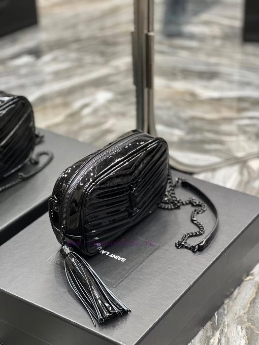 Yves Saint Laurent Bags Black patent leather and black buckle_Top class imported cowhide camera bag, ZP open mold pr f5q7t9y3 - Image 5