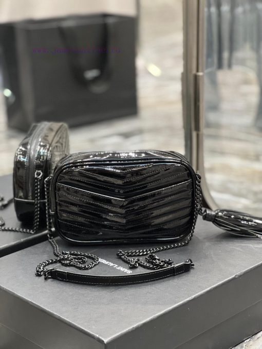 Yves Saint Laurent Bags Black patent leather and black buckle_Top class imported cowhide camera bag, ZP open mold pr f5q7t9y3 - Image 7
