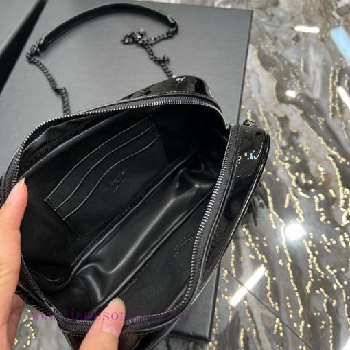 Yves Saint Laurent Bags Black patent leather and black buckle_Top class imported cowhide camera bag, ZP open mold pr f5q7t9y3 - Image 10