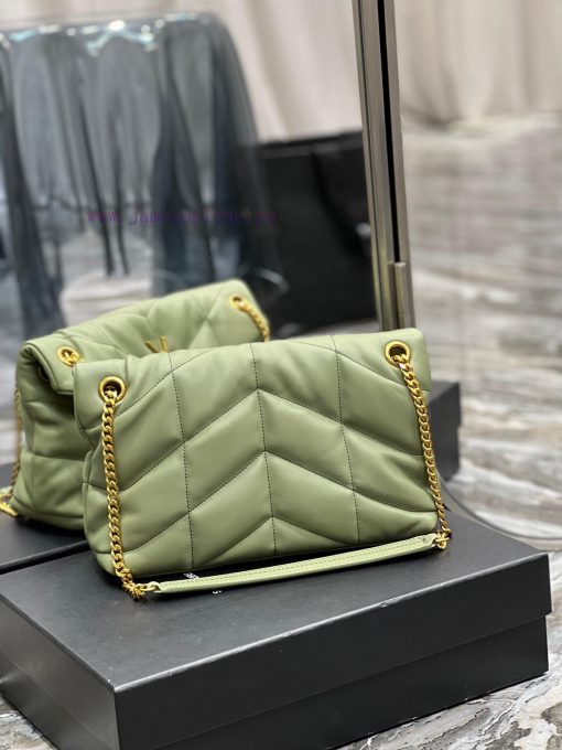 Yves Saint Laurent Bags Avocado Green Gold Button𝙇𝙤𝙪𝙡𝙤𝙪𝙋𝙪𝙛𝙛𝙚𝙧 Quilted lamb leather bag, made of 100% lambskin, with 9iprkcvy - Image 6