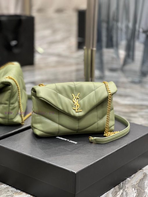 Yves Saint Laurent Bags Avocado Green Gold Button𝙇𝙤𝙪𝙡𝙤𝙪𝙋𝙛𝙛𝙚𝙧𝙢𝙞⼉𝙣𝙞 _ Mini crossbody bag is coming. The whole bag is m 1tge7a78 - Image 3