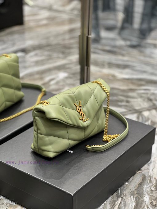Yves Saint Laurent Bags Avocado Green Gold Button𝙇𝙤𝙪𝙡𝙤𝙪𝙋𝙛𝙛𝙚𝙧𝙢𝙞⼉𝙣𝙞 _ Mini crossbody bag is coming. The whole bag is m 1tge7a78 - Image 5