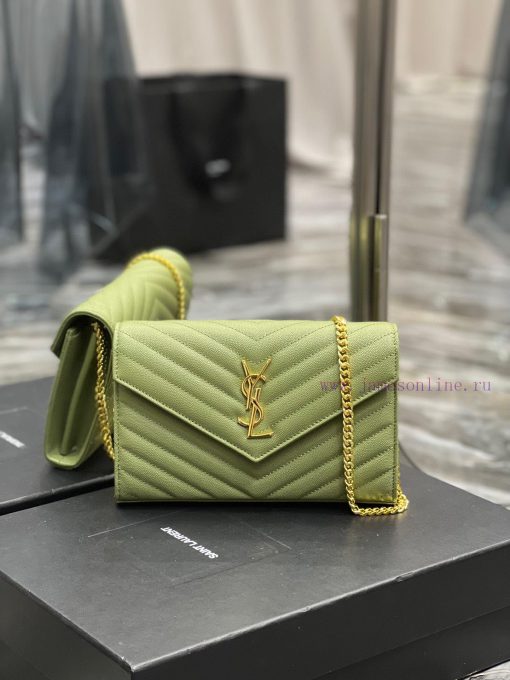 Yves Saint Laurent Bags 𝑴𝒐𝒏𝒐𝒈𝒓𝒂𝒎 𝑾𝒐𝒄 MONOGRAM caviar pattern envelope package A super practical small bag, the most kdjukx6w - Image 2