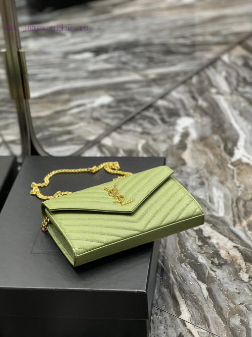 Yves Saint Laurent Bags 𝑴𝒐𝒏𝒐𝒈𝒓𝒂𝒎 𝑾𝒐𝒄 MONOGRAM caviar pattern envelope package A super practical small bag, the most kdjukx6w - Image 8