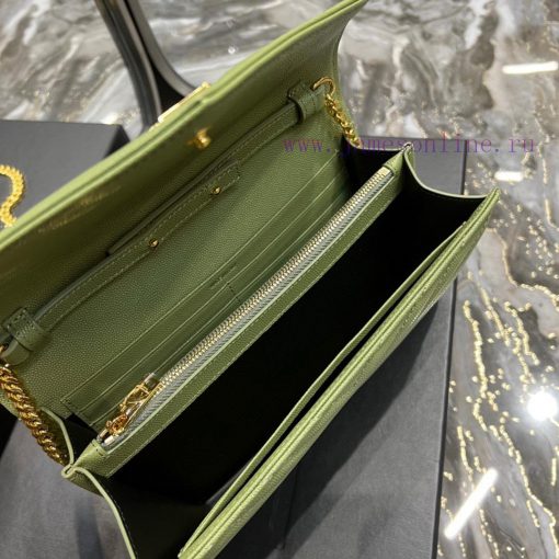 Yves Saint Laurent Bags 𝑴𝒐𝒏𝒐𝒈𝒓𝒂𝒎 𝑾𝒐𝒄 MONOGRAM caviar pattern envelope package A super practical small bag, the most kdjukx6w - Image 10