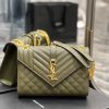 Yves Saint Laurent Bags Envelope Green Gold BuckleMedium grained embossed quilted genuine leather envelope bagClassi jwvc4kpd