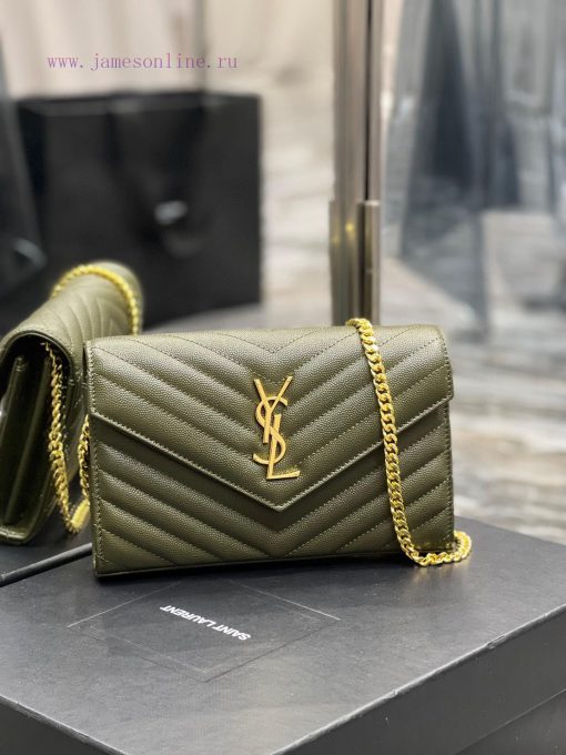 Yves Saint Laurent Bags 𝑴𝒐𝒏𝒐𝒈𝒓𝒂𝒎 𝑾𝒐𝒄 MONOGRAM caviar pattern envelope package A super practical small bag, the most 29gbghpm - Image 3