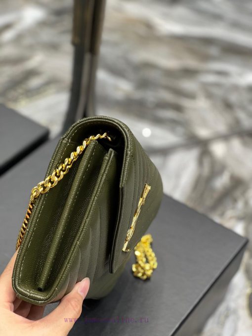 Yves Saint Laurent Bags 𝑴𝒐𝒏𝒐𝒈𝒓𝒂𝒎 𝑾𝒐𝒄 MONOGRAM caviar pattern envelope package A super practical small bag, the most 29gbghpm - Image 6