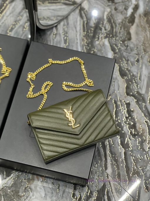 Yves Saint Laurent Bags 𝑴𝒐𝒏𝒐𝒈𝒓𝒂𝒎 𝑾𝒐𝒄 MONOGRAM caviar pattern envelope package A super practical small bag, the most 29gbghpm - Image 8