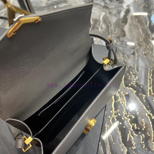 Yves Saint Laurent Bags The other design of the CASSANDRA mini handbag series is its rotating metal buckle, which is jkmmb3do - Image 10