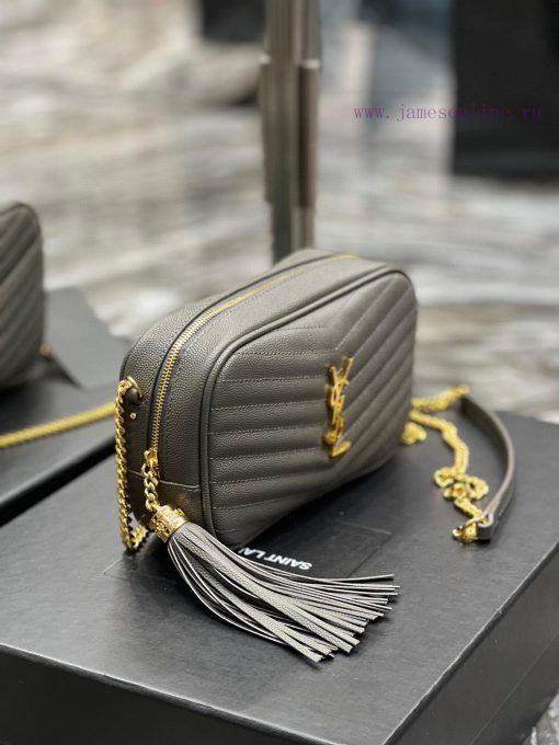 Yves Saint Laurent Bags Grey gold buckle_Top class imported cowhide camera bag, ZP open mold printing, to be identic u737wwhg - Image 5