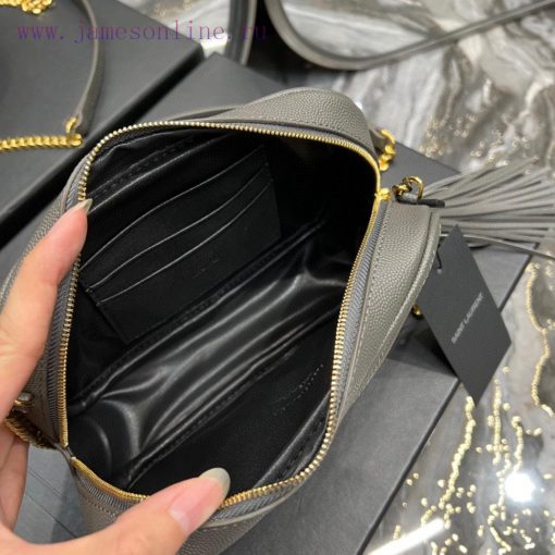 Yves Saint Laurent Bags Grey gold buckle_Top class imported cowhide camera bag, ZP open mold printing, to be identic u737wwhg - Image 10
