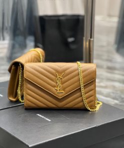 Yves Saint Laurent Bags 𝑴𝒐𝒏𝒐𝒈𝒓𝒂𝒎 𝑾𝒐𝒄 MONOGRAM caviar pattern envelope package A super practical small bag, the most 82df21qb