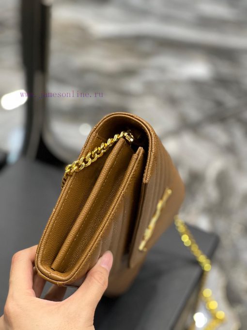 Yves Saint Laurent Bags 𝑴𝒐𝒏𝒐𝒈𝒓𝒂𝒎 𝑾𝒐𝒄 MONOGRAM caviar pattern envelope package A super practical small bag, the most 82df21qb - Image 6