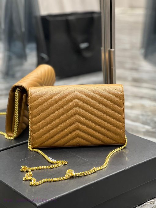 Yves Saint Laurent Bags 𝑴𝒐𝒏𝒐𝒈𝒓𝒂𝒎 𝑾𝒐𝒄 MONOGRAM caviar pattern envelope package A super practical small bag, the most 82df21qb - Image 7