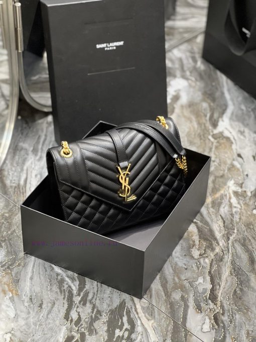 Yves Saint Laurent Bags White plain weave_ENVELOPE latest version medium plain weave quilted genuine leather envelop j30ddd3b - Image 3