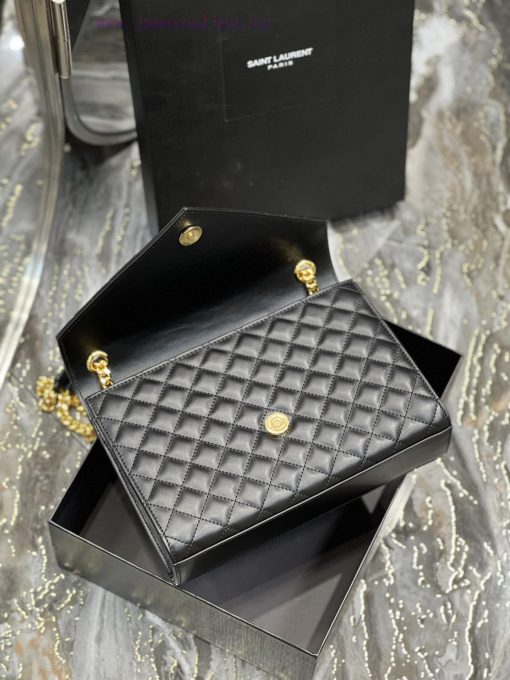 Yves Saint Laurent Bags White plain weave_ENVELOPE latest version medium plain weave quilted genuine leather envelop j30ddd3b - Image 9