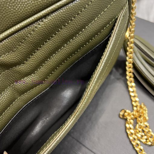 Yves Saint Laurent Bags Olive green gold buckle_Top class imported cowhide camera bag, ZP open mold printing, to be rz9crmyk - Image 10