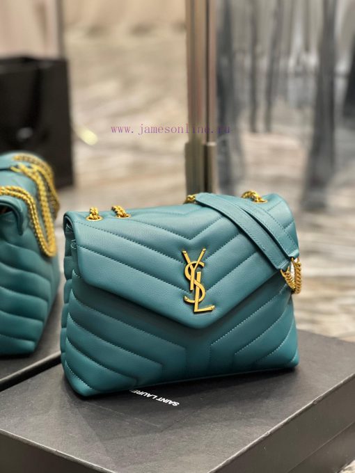 Yves Saint Laurent Bags ▪ 𝑳𝑶𝑼𝑳𝑶𝑼  ▪  New colorPine green gold buckle_The latest upgraded version of LOULOU small, i qvvk29xi - Image 3