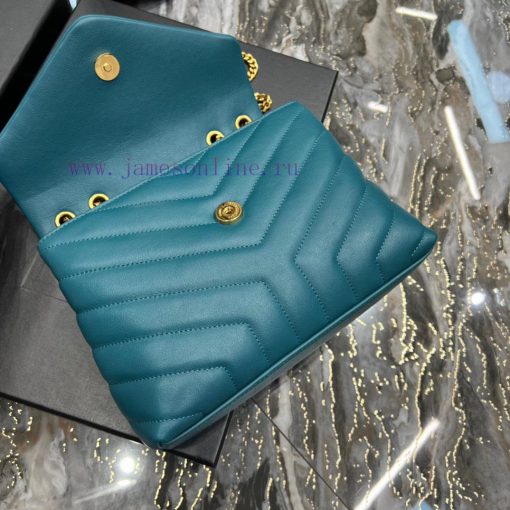 Yves Saint Laurent Bags ▪ 𝑳𝑶𝑼𝑳𝑶𝑼  ▪  New colorPine green gold buckle_The latest upgraded version of LOULOU small, i qvvk29xi - Image 9