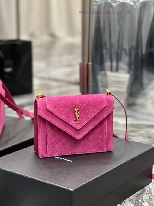 Yves Saint Laurent Bags GABY mini_Quilted Pattern Envelope BagImported suede with inner lambskin, carefully crafted x1un6ioj - Image 3