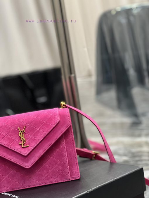 Yves Saint Laurent Bags GABY mini_Quilted Pattern Envelope BagImported suede with inner lambskin, carefully crafted x1un6ioj - Image 4