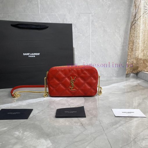 Yves Saint Laurent Bags The latest BECKY diamond stitched double zipper clutch is made of delicate original sheepski 0icb9n5f