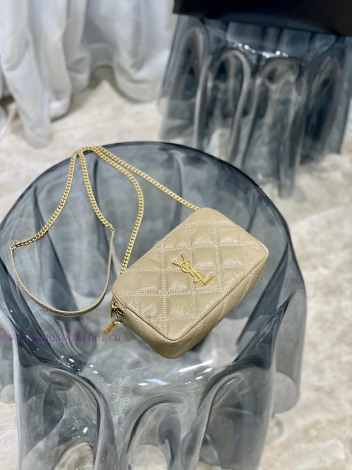 Yves Saint Laurent Bags The latest BECKY diamond stitched double zipper clutch is made of delicate original sheepski dgqwvanz - Image 6