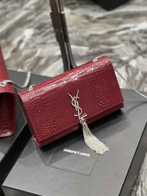 Yves Saint Laurent Bags Eternal ClassicKATE 24cm crocodile patterned fringe style_Definitely an eternal classic of Y 2acu0ssw - Image 4
